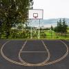 Lunmon Basketball Court Stencil Kit Marking Corrugated Cardboard for Gym Asphalt Concrete Driveway Home and Local Park No Paint Included view 2