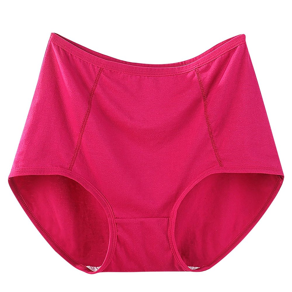 Women's Cotton High Waisted Brief Underwear No Show Seamless Invisible Ladies Plus Size Soft Stretch Cheeky Panties