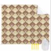 Beach Blanket Waterproof Sandproof Beach Mat,Retro Brown Abstract Flower Plaid Picnic Blankets with Sand Pockets and Stakes,Modern Minimalist Botanical Art Outdoor Pad for Seaside,Travel 108x84In view 1