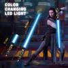 AuntyFey 2 Pack Light Up Saber, Light Up Saber for Kids, Retractable Light Up Sword Kid Set,Toy Light Sword for Kids Boy 3-8, Dual Light Up Sabers for Kids Adults, Light Savers Party Toy view 3