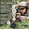 PROHEAR BR03 ARC Adapter for Peltor Shooting Earmuffs, Tactical Helmet Rail Adapter for Airsoft Hunting Hearing Protection, Black view 3
