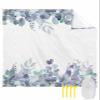 Beach Blanket Waterproof Sandproof Beach Mat,Spring Gradient Eucalyptus Leaves White Picnic Blankets with Sand Pockets and Stakes,Aesthetic Botanical Outdoor Pad for Seaside,Travel,Camping 108x84In view 1