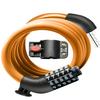 Everyfun Bike Lock Cable with Combination,High Security 5-Digit Resettable Combination Bicycle Lock Anti-Theft, Scooter Lock with Mounting Bracket for Bikes and Scooters(Yellow) view 1