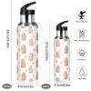 Wusikd Cute Capybara Water Bottle with Straw Lid Double Wall Hearts Thermos Bottle Vacuum Insulated Flask Stainless Steel Water Bottle for Gym Outdoor 20 OZ view 2