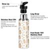 Wusikd Cute Capybara Water Bottle with Straw Lid Double Wall Hearts Thermos Bottle Vacuum Insulated Flask Stainless Steel Water Bottle for Gym Outdoor 20 OZ view 3