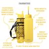 FAHRMOSIS 40 Oz Water Bottle with Strap Stainless Steel Sports Water Bottle with 3 Lids (Straw, Chug and Flip Lid) Insulated Leak Proof Metal Jug for Men & Women - Yellow view 3