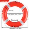 28" Life Ring Boat Safety Throw Ring with Water Floating Lifesaving Rope 50 and Horseshoe Buoy Bracket for Boating Safety - Orange view 3