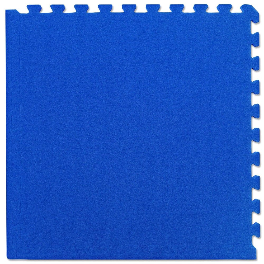 Meister X-Thick 3/4" Interlocking Carpet Top EVA Foam Mats - 2'x2' Tiles for Exercise, Play Areas & Offices - Blue - 25 Tiles (100 Sqft)