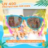 Gifts2U Kids Sunglasses Bulk Party Favors for Kids Ages 3-8, 48 Pack Rainbow Neon Sunglasses for Boys Girls with UV400 Protection, Birthday Pool Gifts Party Supplies. view 4