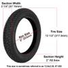 12.5x2.25 12-1/2x2 1/4 Tire and Inner Tube Set for Scooter Electric bike, 57-203 Tire Compatible with Jetson E-Bike Pocket Mod Currie eZip Schwinn view 2