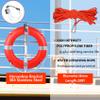 Life Ring,28" Boat Safety Throw Rings,Life Buoy with Reflective Tape & Grab Lines,Orange Life Preserver Rings Saving Ring,Include Water Floating Life Saving Rope and Horseshoe Bracket view 4