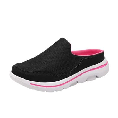 ANNINGBO Elsvia Orthopedic Shoes,Elsvia Orthopedic Shoes for Men, Elsvia Orthopedic Shoes for Women,Comfort Breathable Support Sports Sandals (Black Rose Red(Women),7)