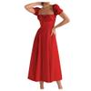 Dressnu Camisole Dress Women's French Skirt Red-B S view 1