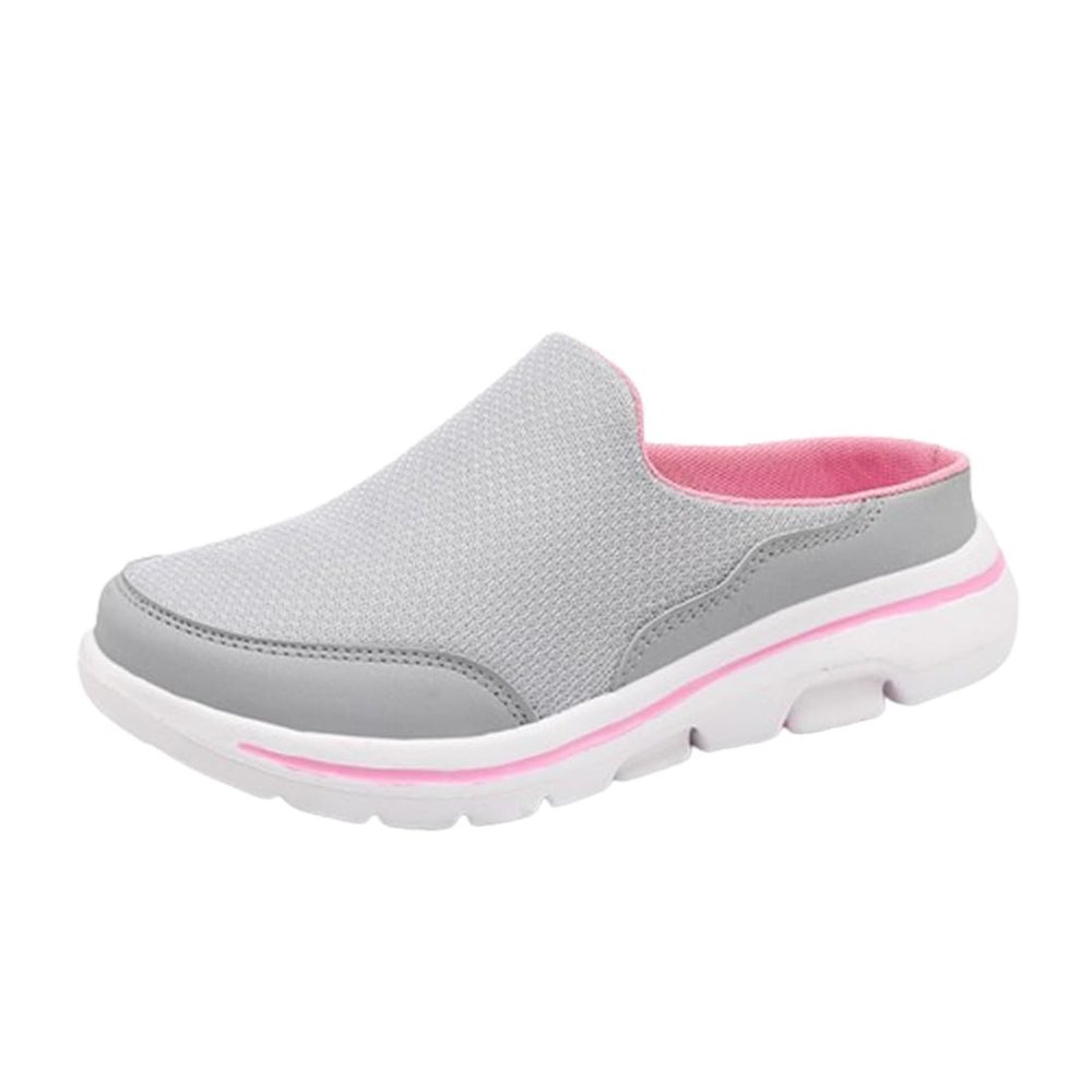 ANNINGBO Elsvia Orthopedic Shoes,Elsvia Orthopedic Shoes for Men, Elsvia Orthopedic Shoes for Women,Comfort Breathable Support Sports Sandals (Light Gray Powder(Women),8.5)