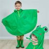 NineFit Basics Toddler Coverall Rain Suit Baby Kids Light Breathable Cloak Raincoat with Hood 1PC Poncho Suit for (Green, 5-6 Years) view 3