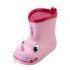 NineFit Basics Cartoon Animals Rain Boots Toddler Kids Children Raining Shoes Adorable Lightwight Rubber Shoes for Girls Boys (Pink, 12 Little Child) view 1