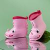 NineFit Basics Cartoon Animals Rain Boots Toddler Kids Children Raining Shoes Adorable Lightwight Rubber Shoes for Girls Boys (Pink, 12 Little Child) view 2