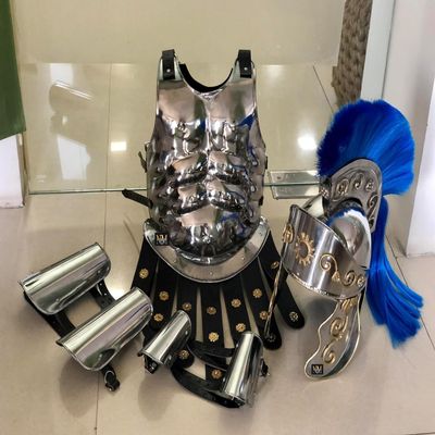 Roman Muscle Armor Cuirass Set Helmet Arm and Leg Halloween Costume