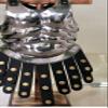 Roman Muscle Armor Cuirass Set Helmet Arm and Leg Halloween Costume view 4