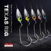 Texas Rig Kit 10 PCs 3/16oz with Paddle Tail Swimbaits and Reusable Bait Rig Keeper Case, Quick-Fishing Bass Fishing Lures Kit view 3