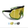 Bertoni Sport Cycling MTB Running Sunglasses for Men Women in TR90 Photochromic Polarized Yellow Wide Lens mod. ALPHA view 1