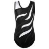 BAOHULU Gymnastics Leotard for Girls Kids Sparkle One Piece Practice Dance Outfit 5-14 Years B360_BlackWhite_12A view 1