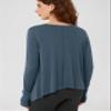 ODODOS Long Sleeve Tee for Women with Thumb Hole Athletic Gym Workout Crop Tops Yoga Shirts, Dark Blue, X-Large view 2