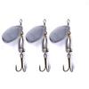 KTGCOZS Pack of 3 Fishing Lure Feather Hooks Spoon Spinners Baits Tackle Trout Salmon Surf 1/3oz view 1