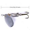 KTGCOZS Pack of 3 Fishing Lure Feather Hooks Spoon Spinners Baits Tackle Trout Salmon Surf 1/3oz view 2