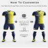 ORKY Kids Customize Soccer Jersey with Short, Boys Girls Personalized Name Team Outfit, Custom Made Futbol Uniform (Yellow 160cm) view 3