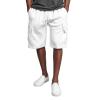 amazon outlet clearance of sales today Trendy Summer Shorts for Men 2024 Fashion Cotton Cargo Shorts Drawstring Elastic Waist Sport Shorts Multi Pocket mens shorts cargo White XL view 2