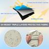 X AUTOHAUX Round Frame Bimini Top Storage Boot Cover Waterproof Boat Bimini Storage Bag 600D Polyester Canvas Sun Resist Beige 85"-90" Width Universal for 3 Bow 4 Bow view 4