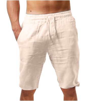 Amazon Outlet Clearance of Sales Today Mens Casual Shorts 11 Inch Inseam Cotton Linen Shorts Drawstring Elastic Waist Shorts Summer Fashion Beach Shorts camo Shorts for Men 2024 Khaki XL
