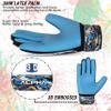 AlphaSports Soccer Goalie Gloves for Kids Boys, Youth and Adult Football Goalkeeper Gloves with 4mm Latex Palm and Double Wrist Protection (Cyan-Blue, Size 6 Suitable for 13 to 15 Years Old) view 4