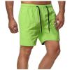 Muscularfit Amazon outlets Shorts for Men Casual Summer Beach Board Shorts Lightweight Stretch Drawstring Shorts Outdoor Athletic Shorts Shorts for Men with Pockets Green L view 1