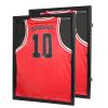 PKHROR Jersey Frame Display Case 2 Pack - Large Lockable Sports Jersey Frame Shadow Box with Uv Protected Acrylic and Hanger for Baseball Basketball Football Soccer Hockey Sport Shirt Black view 1