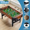 Foosball Table, 48'' Home Arcade Table Soccer with 4 Balls and 2 Cup Holders, Competition Foosball Table Set for Family Game Room, Adult Rrec Room, Basements or Bar view 3
