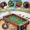 Foosball Table, 48'' Home Arcade Table Soccer with 4 Balls and 2 Cup Holders, Competition Foosball Table Set for Family Game Room, Adult Rrec Room, Basements or Bar view 4