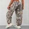 Eutten Women's Baggy Camo Sweatpants High Waisted Fleece Joggers Pants Fitted Sweat Pants with Pockets view 3