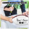 Liliful Size 6 Ring Bearer Football with 1 Stand 1 Signature Pen and Pump 9 Inches Custom Autograph Football Thank You Wedding Gift for Wedding Boys Girls Birthday Party view 4