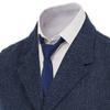 DGHM-JLMY Mens Retro Herringbone Tweed Suit Vest Slim Fit Business Waistcoat Western Wool Regular Fit Dress Waistcoat (Medium,Navy Blue) view 2