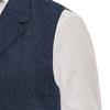 DGHM-JLMY Mens Retro Herringbone Tweed Suit Vest Slim Fit Business Waistcoat Western Wool Regular Fit Dress Waistcoat (Medium,Navy Blue) view 3