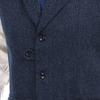 DGHM-JLMY Mens Retro Herringbone Tweed Suit Vest Slim Fit Business Waistcoat Western Wool Regular Fit Dress Waistcoat (Medium,Navy Blue) view 4