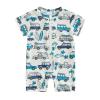Hnyenmcko Infant Baby Boy Girls Rash Guard Swimsuit Short Sleeve Zipper Bathing Suit Toddler One Piece Swimwear Sunsuit (D-White 02, 3-6 Months) view 1