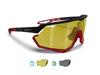 Bertoni Sport Cycling MTB Running Sunglasses for Men Women in TR90 Photochromic Polarized Yellow Wide Lens mod. ALPHA view 1