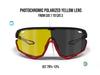 Bertoni Sport Cycling MTB Running Sunglasses for Men Women in TR90 Photochromic Polarized Yellow Wide Lens mod. ALPHA view 2