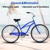 HH HILAND 26 Inch Womens Beach Cruiser Bike, Single Speed Commuter Bicycle with Rear Coaster Brake, Low Step-Through Frame, Comfortable Seat with Dual Springs, City Hybrid Bike for Women Men Adult view 2