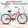 HH HILAND 26 Inch Womens Beach Cruiser Bike, Single Speed Commuter Bicycle with Rear Coaster Brake, Low Step-Through Frame, Comfortable Seat with Dual Springs, City Hybrid Bike for Women Men Adult view 2