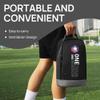 brooman Youth Adult Soccer Shoe Bag Sport Gear Waterproof Zippered Shoe Storage Organizer for Gym Golf Football Travel (Black) view 3