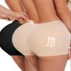 Zimi Collection 2pack Hip Enahncer Body Shaper Boyshort Underwear Butt Lifter Panties Underwear for Women with Removable Pads Black+Skin 2XL view 1